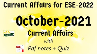 October 2021 Current Affairs | Monthly current affairs for ESE-2022 | Target IES screenshot 4