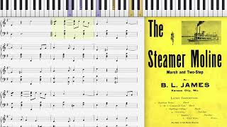 The Steamer Moline by B.  L. James (1901, Ragtime piano)