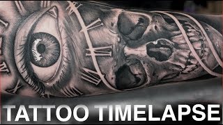 TATTOO TIMELAPSE | SKULL & EYE | CHRISSY LEE