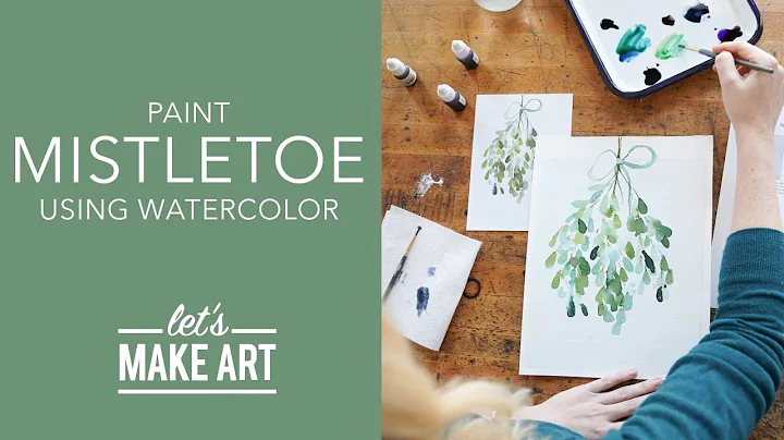 Let's Paint Mistletoe 🎄Easy Holiday Watercolor Painting by Sarah Cray of Let's Make Art