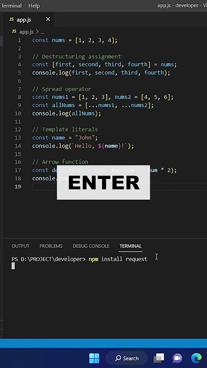 How to Use NPM and Node.js to Run Your JavaScript Code ?In VsCode  #webdevelopment #npm #nodejs