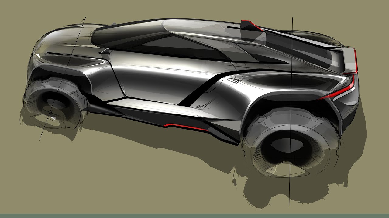 Professional Car Design : Sketching a SUV - YouTube