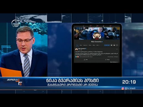 მასშტაბური პროტესტი არ შედგა - ნიკა გვარამიას პოსტი