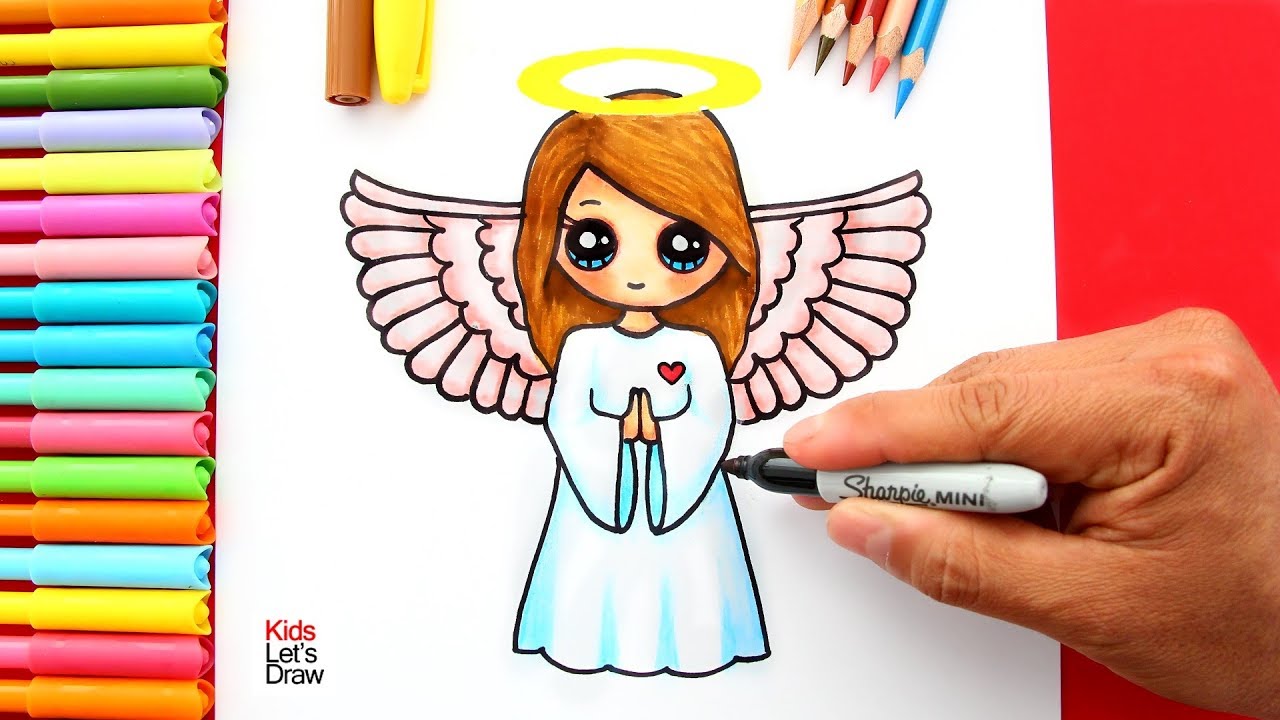 Aprende a dibujar un ANGEL KAWAII | How to draw a Cute Angel - thptnganamst.edu.vn