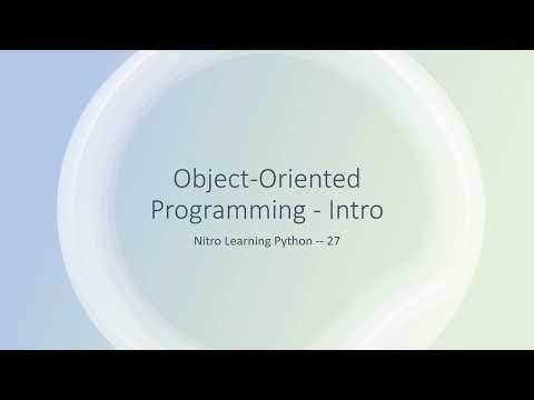 Capa de Intro to Python - Object Oriented Programming (Part 1 - Intro)