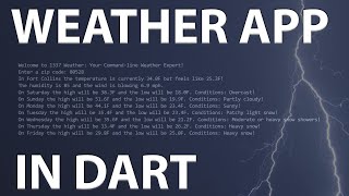 Building a Weather App in Dart || Learn to Use an API || Flutter / Dart Tutorial
