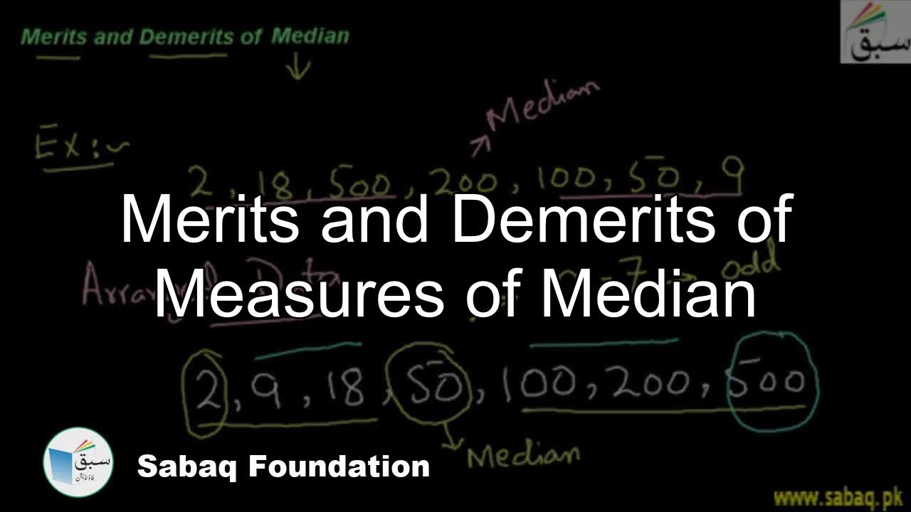 Math Merits Merits and Demerits of Measures of Median, Math Lecture | Sabaq.pk ...