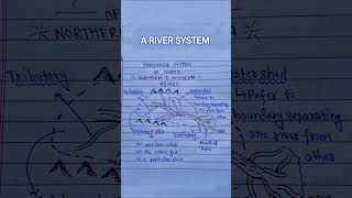 Drainage system of a river 🏞️🏞️#tributary //#distributary