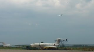 Ту-154М взлёт редкого гостя из Нижнего Новгорода (Tu-154M rare guest takeoff from Nizhny Novgorod)