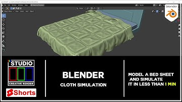 Blender 3.0 alpha model a bed sheet and simulate it. Blender simulation #shorts