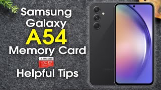 Samsung Galaxy A54 5G How to Install a Memory Card and Helpful Tips | H2techvideos