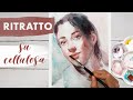 ACQUERELLO su cellulosa TUTORIAL✨ Ritratto