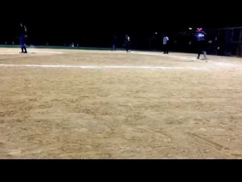 Gracie with a base hit to center