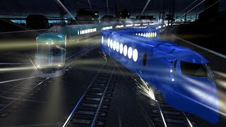 電車でD ShiningStage 東急田園都市線(ダウンヒル)1 近鉄21000系オーシャンアローvs南海50000系ラピート