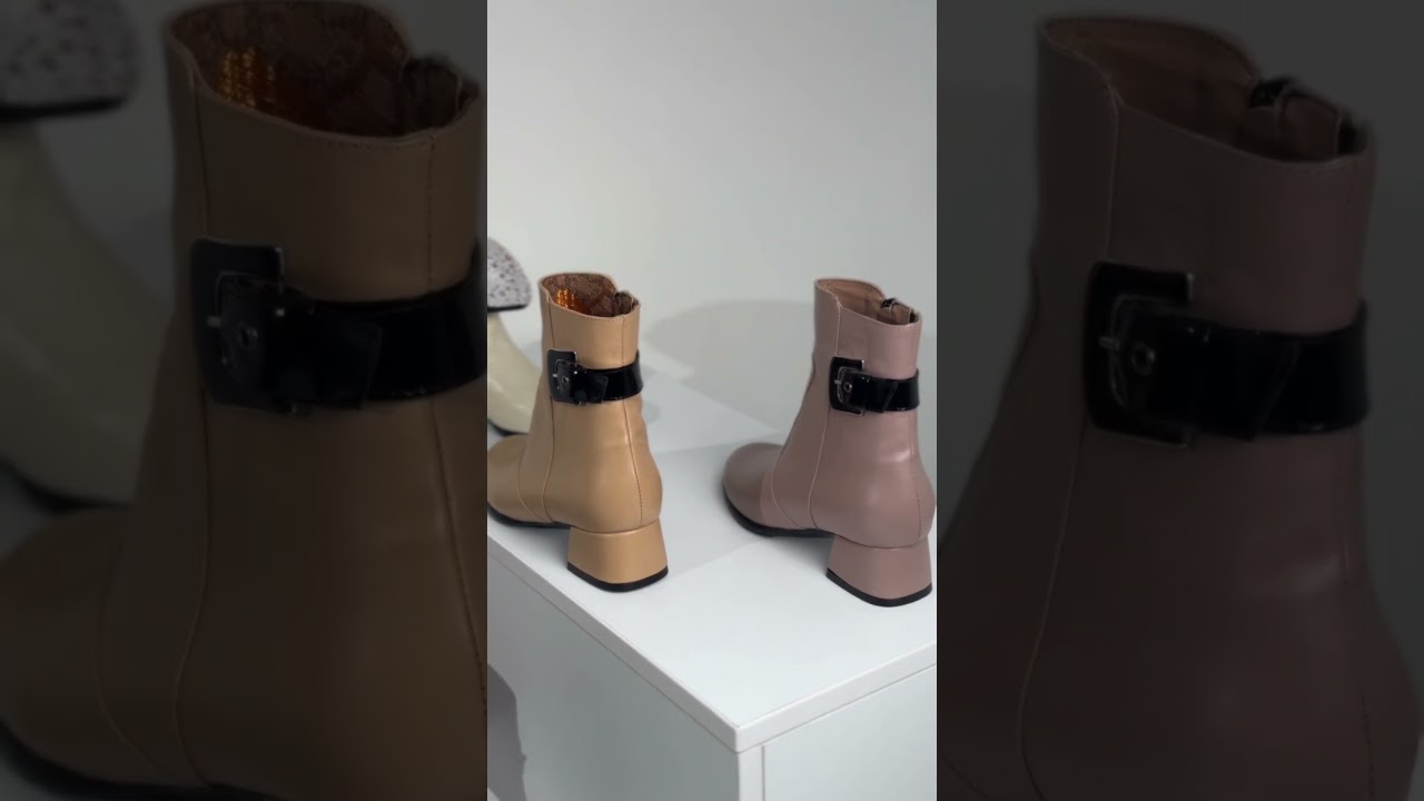 Ghete dama cu toc mic din Piele naturala MOD10784 