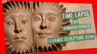 Time Lapse Studio Vlog - Ceramics (Visual Art Medium) - Mascaron #sculpture #faces #magick