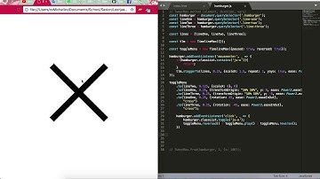 TweenMax van hamburger naar X + hover + easeInOut