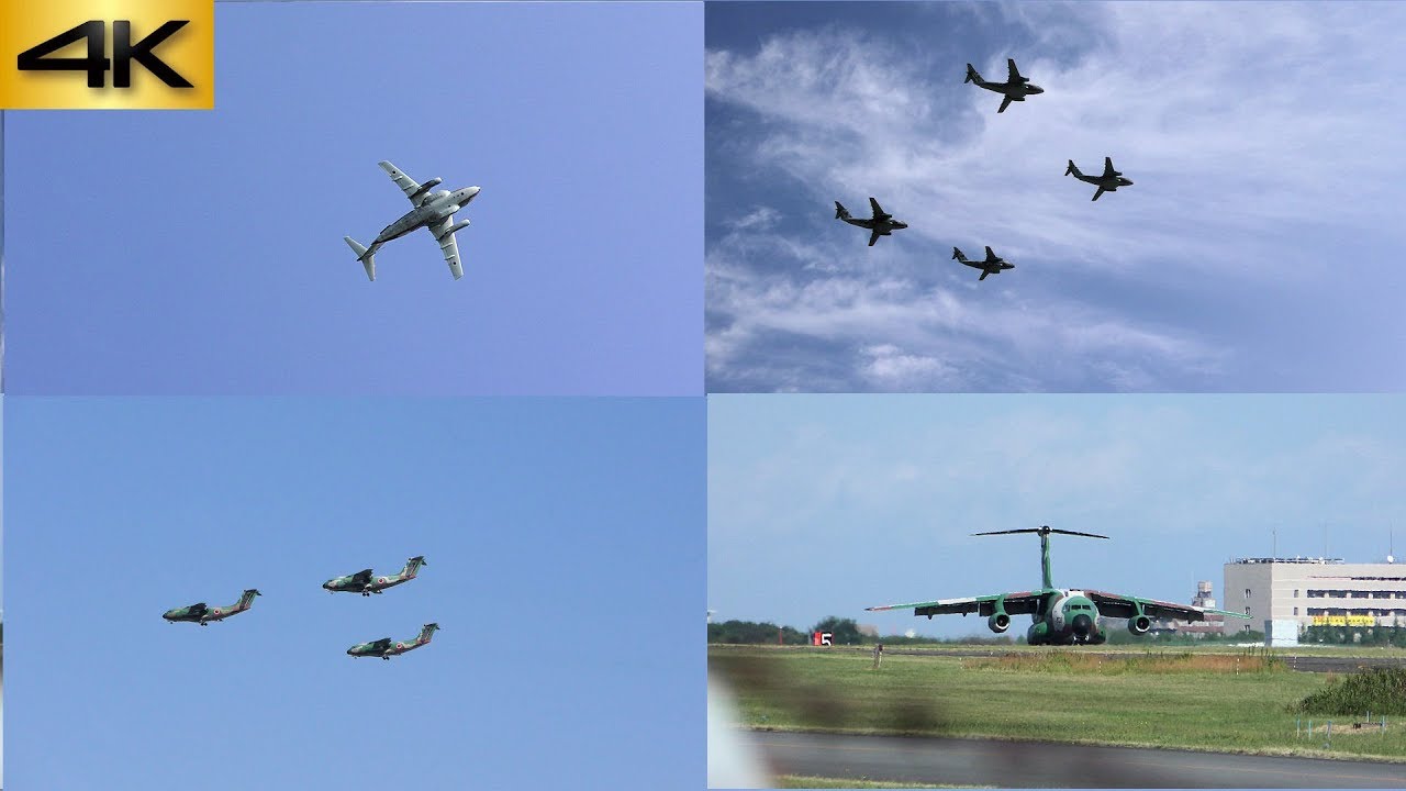 今年は4機 C 1展示飛行予行 入間基地航空祭19 Iruma A B Air Show Training Youtube