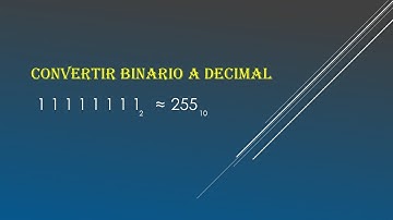 Como convertir números binarios a decimal con Excel