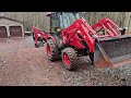 TYM T474 Tractor Spreading Red Stone &amp; Vevor Tamper