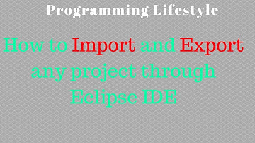 How to Import and Export any project through Eclipse IDE
