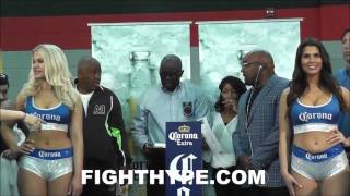 ADRIEN BRONER VS. ASHLEY THEOPHANE WEIGH-IN AND FACE OFF; BRONER MISSE WEIGHT