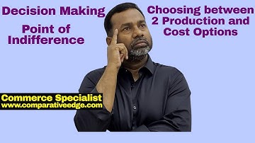 Point of Indifference | Decision Making | Choosing between 2 Cost Options  and Production Options |