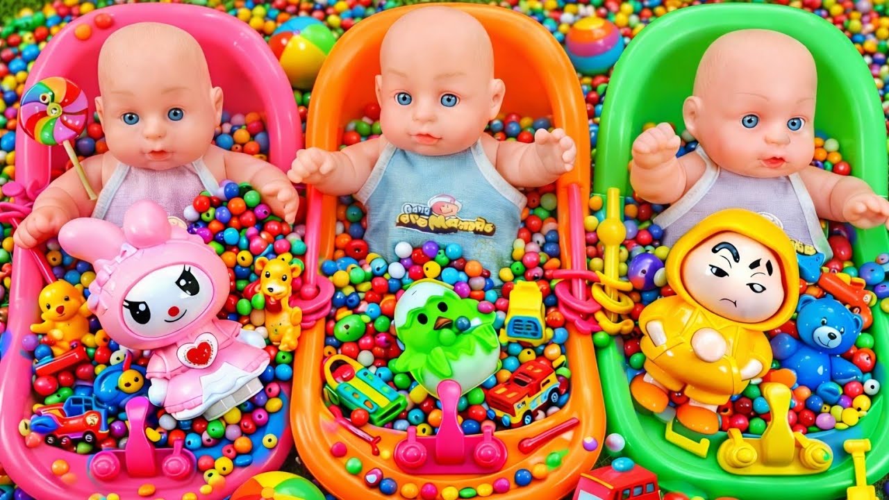 Satisfying Video l How to Make Rainbow Bathtubs into Mixing Slime with Glitter Pool Cutting ASMR