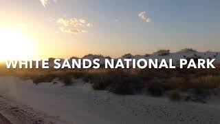 Sunset at white sands national park Resimi