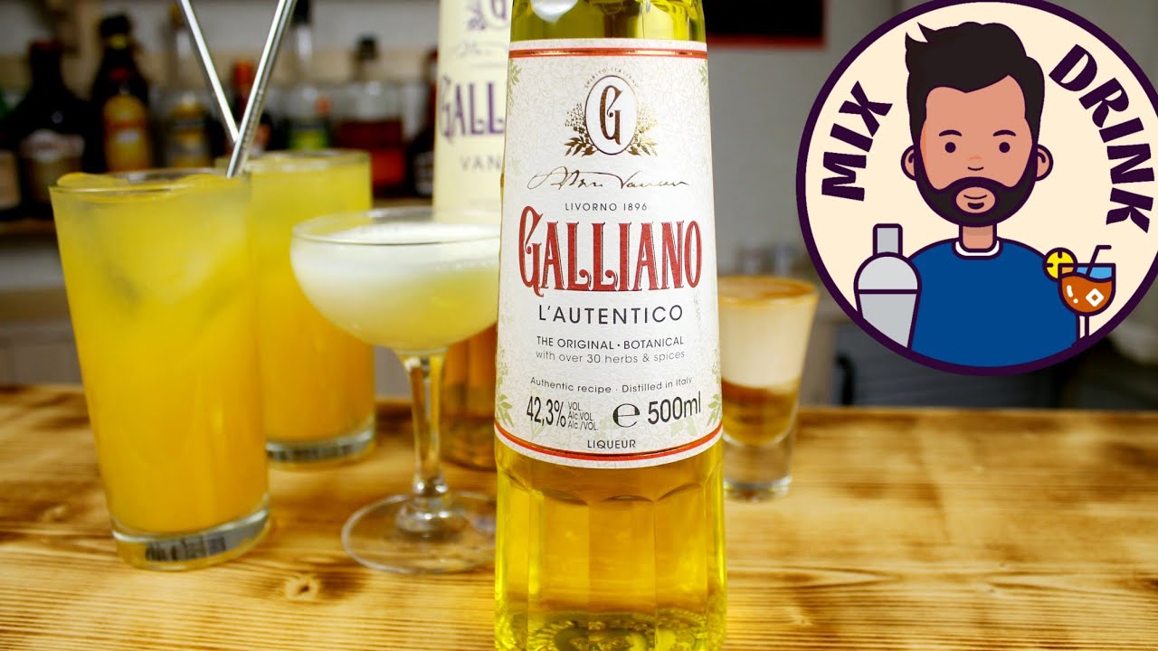 Ликеры Galliano L`Autentico / Galliano Vanilla , Харви Волбенгер, Золотой Кадиллак, Galliano HOTSHOT