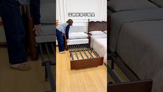 Add a folding sofa bed next to the large bed #sofabed #sofaseating #foldingsofabed #shortsfeed