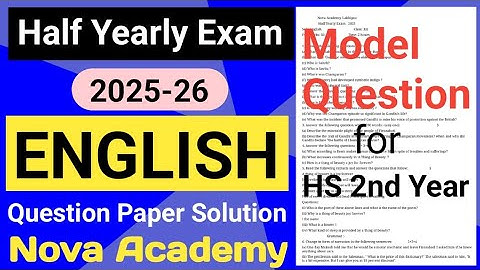 half yearly exam 2025 class 12 english|english class 12 half yearly question|model question class 12