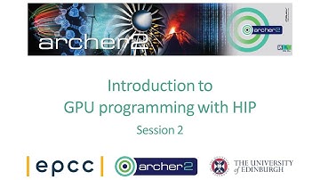 ARCHER2 Introduction to GPU programming with HIP - Session 2