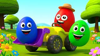 Dump Truck And Mixer Truck Surprise Eggs | Learn Colors with Toy Trucks | Jelly Joy - Nursery Rhymes