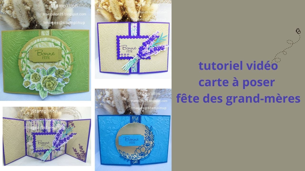{Tutoriel carterie} carte fête des grand-mères Stampin'Up - YouTube