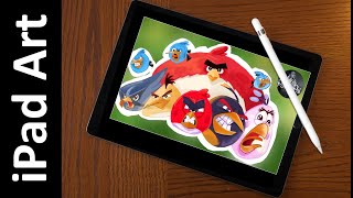 The Angry Birds ( iPad Painting Time Lapse ) | How to draw and  paint screenshot 4