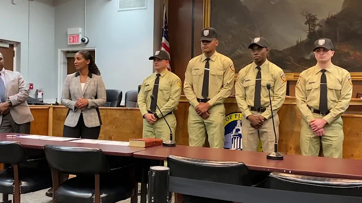 Police Director, Lisa Burgess speaks at Recruit Sw...