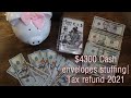 March Cash Envelopes stuffing 2021| TAX REFUNDS| $4,300 total  #cashenvelopes2021