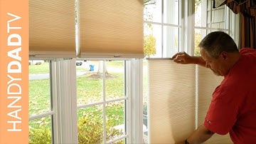 Cellular Shades on a Bay Window