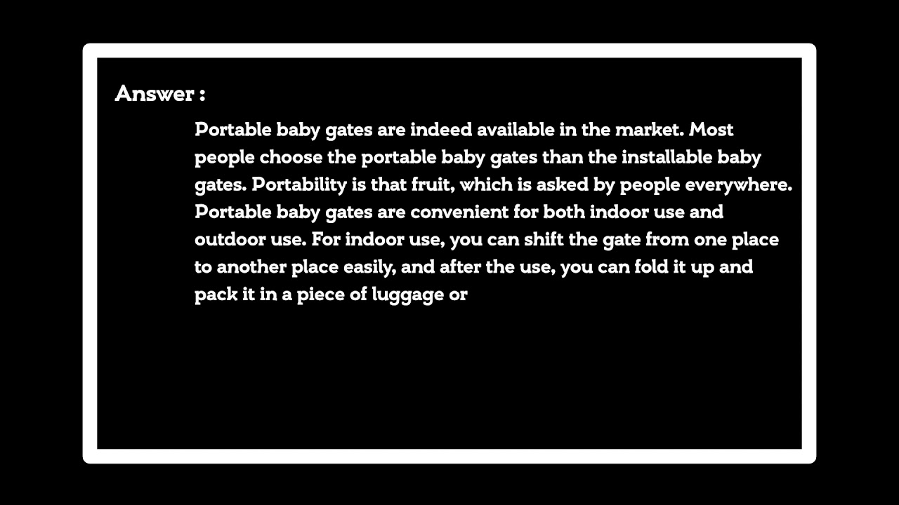 Are there any portable baby gates on the market?