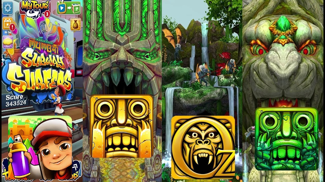 Subway Surfers Mumbai Vs Temple Run 2 Sky Summit Vs Temple Run Oz Vs Temple Run 2 Lost Jungle
