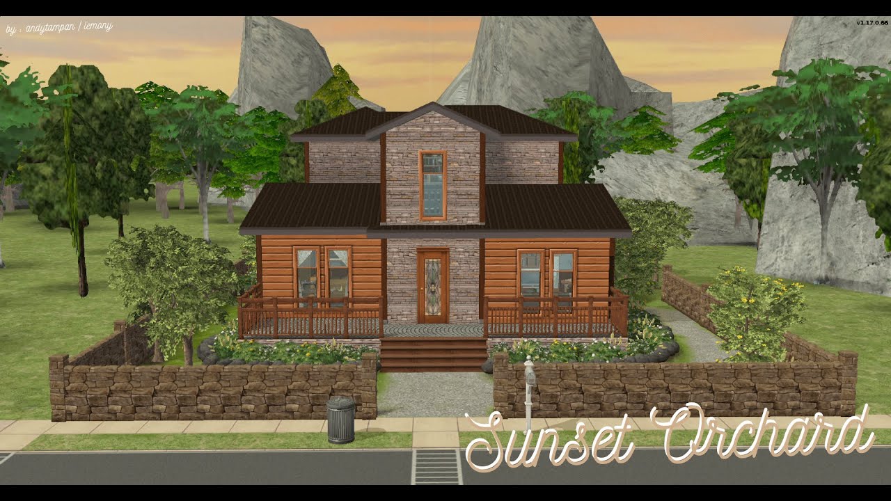 Sunset Orchard  :  Sims 2 Speedbuild