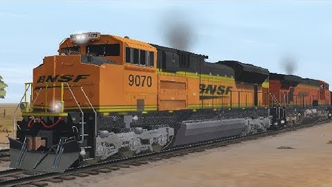 Trainz 3 BNSF #9070 pass by with Coal
