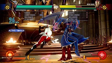 MVCI: Captain Marvel/Jedah Corner Setup #2 (Up forward Escape)