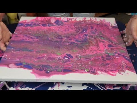 Very Pink Traveling Open Cup - Technique a Week/Acrylic Pour Traveling ...
