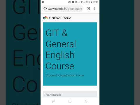 How To Register A/L GIT & English Online courses...?
