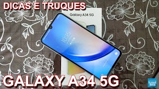 Samsung Galaxy A34 5G - Dicas e truques - Recursos do aparelho