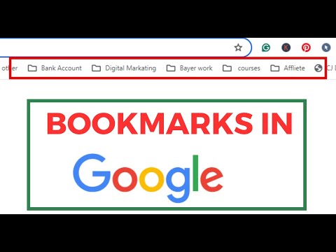 How to save Bookmark in google chrome |save Information - YouTube