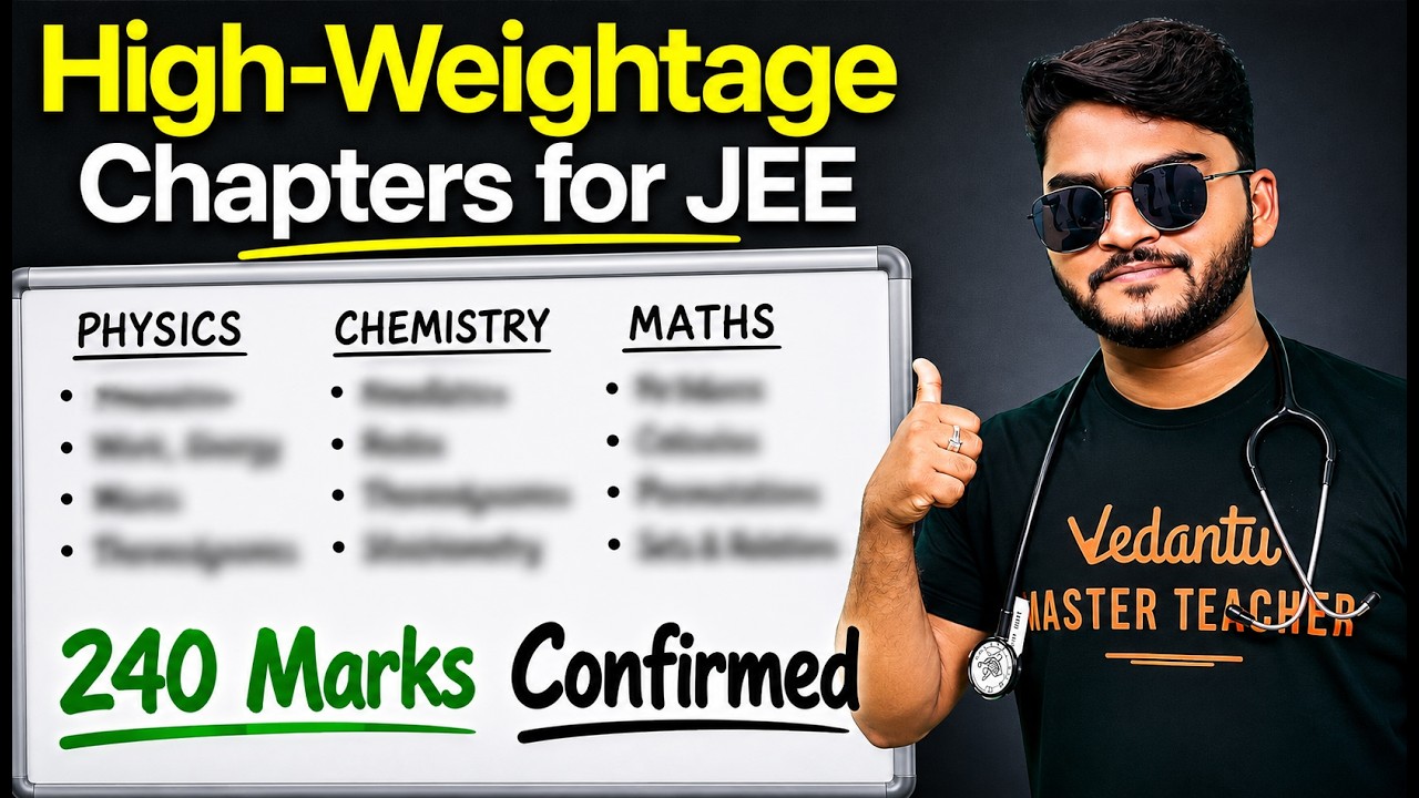 Don't Miss These High Weightage Chapters for JEE Mains 2027! 🚨 | Suhel ...