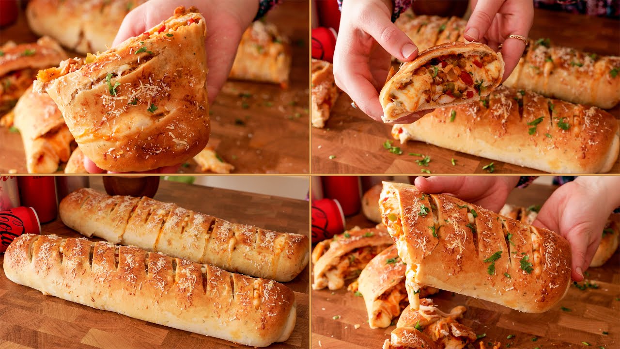 فطيرة الدجاج الايطالية وجبة عائلية بعجينة ال 5 دقايق لاسرع غدا و عشا